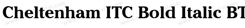 Cheltenham ITC Bold Italic BT字体转换